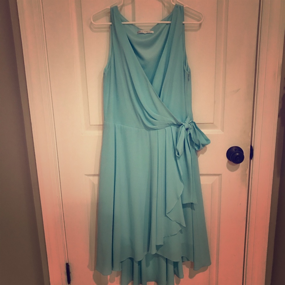 Silk faux-wrap dress. Perfect for wedding season!